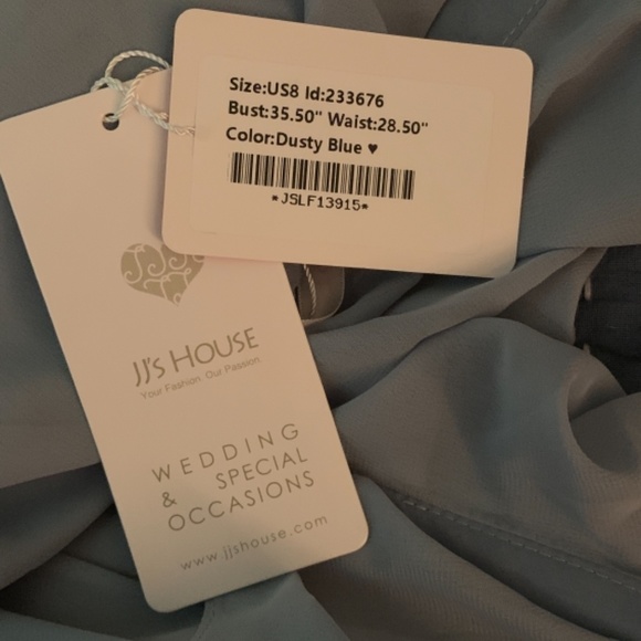 JJ’s house Dusty Blue Bridesmaids Dress - Picture 5 of 6